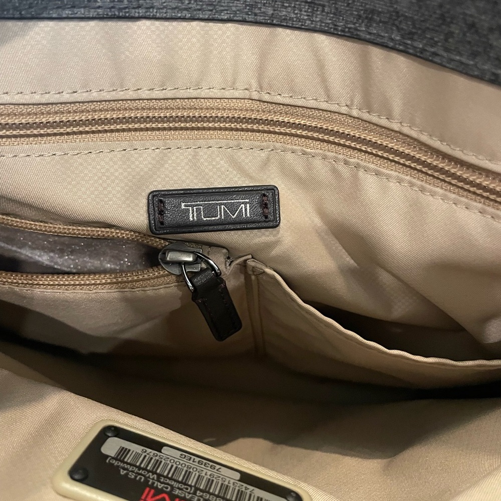 Tumi Gray and Black Messenger Bag - Picture 3 of 5
